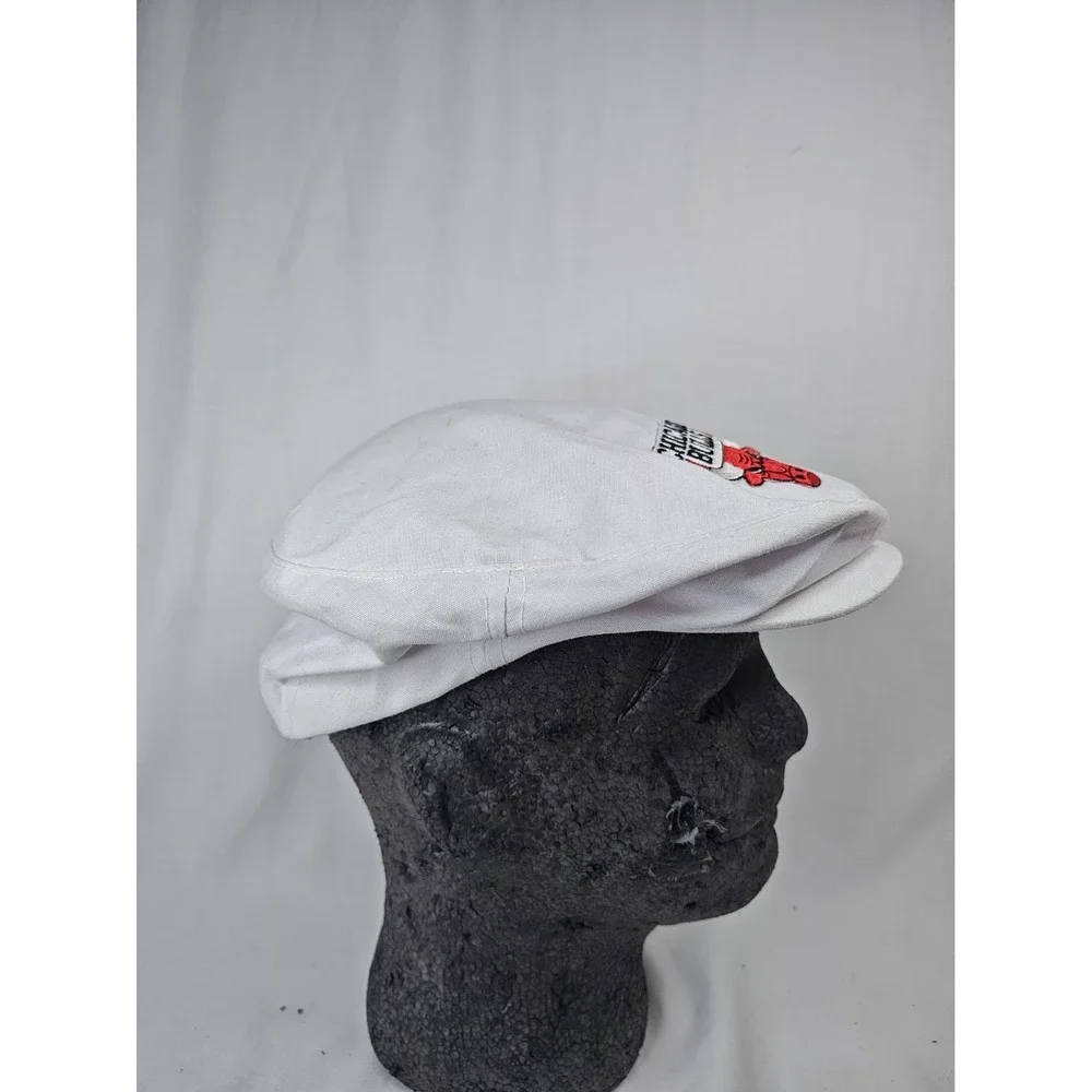 Vintage Chicago Bulls Cabbie Snapback Hat Cap White Michael Jordan 90's Korea